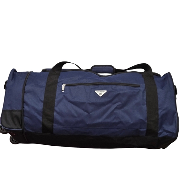 824H221 NWT Europa Ee 32" Collapsible Rolling Duffle Black - Picture 3 of 9